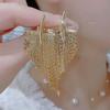 French Style Retro Tassel Earrings with Niche Design, High-end Feel, Light Luxury Temperament, Earrings and Accessories for Women