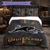 Set Biancheria da Letto Personalizzato Penrith Panthers con Testo Nome, 1 Copripiumino & 2 Federe Regalo Personalizzato per Camera da Letto