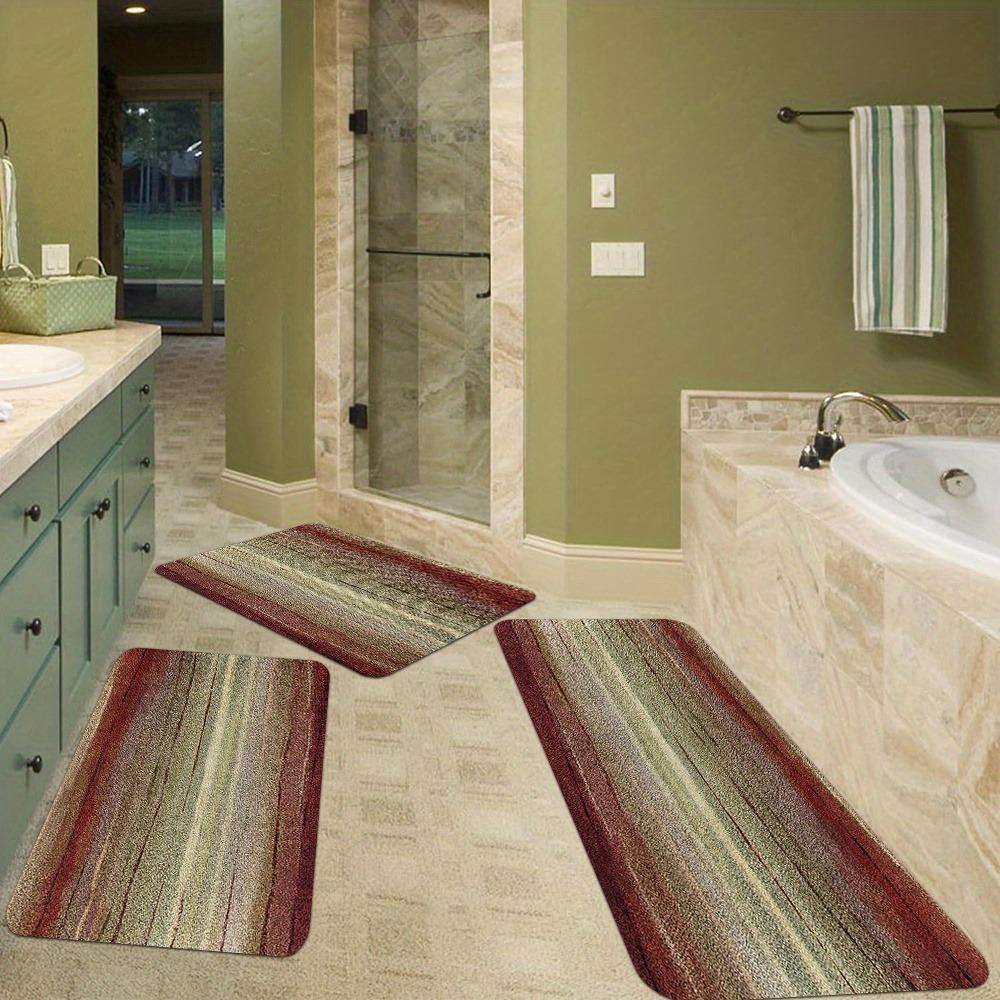 1PC Blod Stripees Pattern Kitchen Rug Non-Slip Door Mat Pop design Bathroom Rug Bath Mat Carpet for Home Sink Laundry Decor