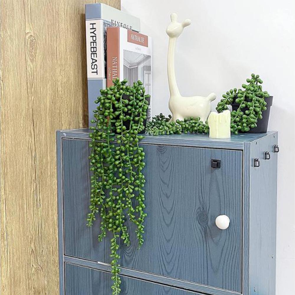 Artificial Plant Vine Plastic Artificial Succulent Hanging Plant For Home Bookshelves Party Wedding