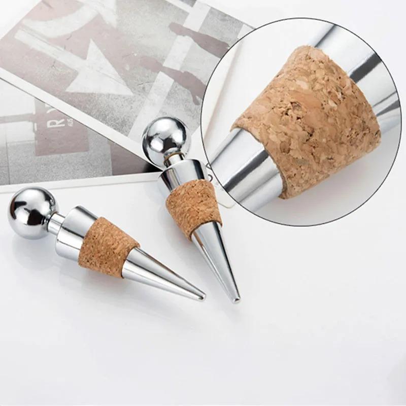 

Zinc Alloy Flat Head Red Wine Cork, Simple Sealing and Fresh-keeping Wine Bottle Cork, Synthetic Cork Wine Cork