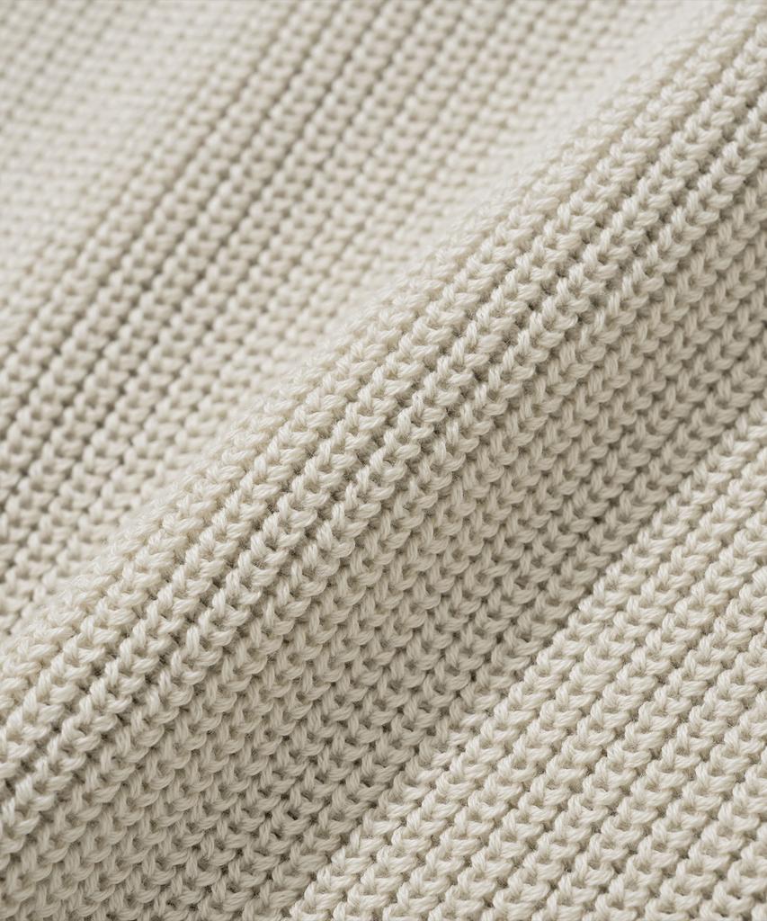 KNITTED Cotton Henley Neck Waffle Knit Swiss