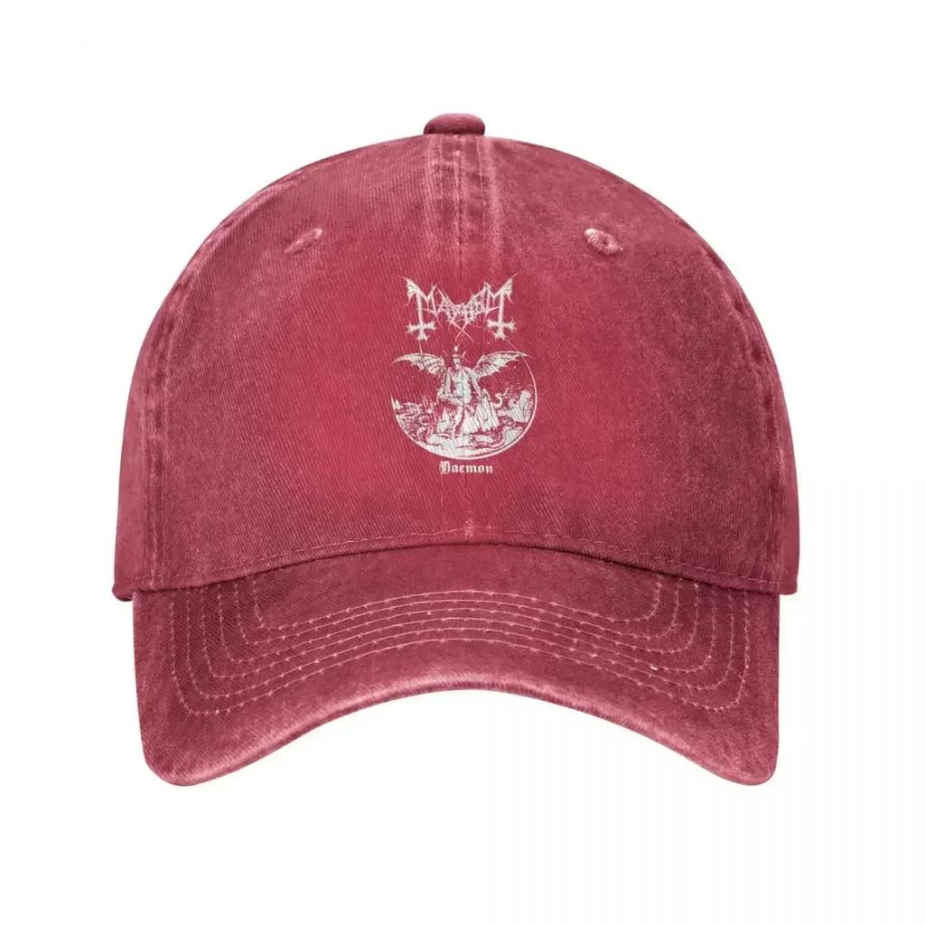 Mayhem Death Metal Baseball Cap Vintage Distressed Washed Music Band Headwear Unisex Style Outdoor Running Golf Hats Cap