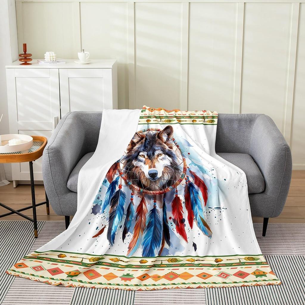 Cute Cartoon Dragon Fleece Throw Blanket Polka Dot Mushroom Twin Size Plush Jungle Butterfly Fantasy Western Dragon Bed Sofa Cov