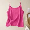 Women's Summer Vintage Cotton Linen Small Camisole Bottom Vest Loose Inner Tops