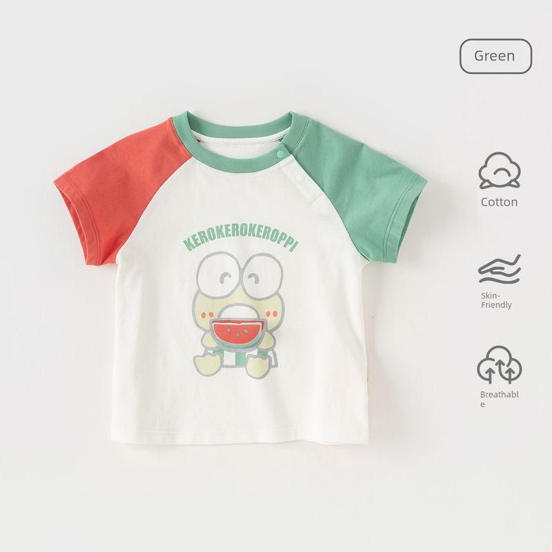 Cinnamoroll Collaboration with David Bella Girls' Short-Sleeve T-Shirt Boys' Base Shirt Stylish New Summer Outfit Baby Top