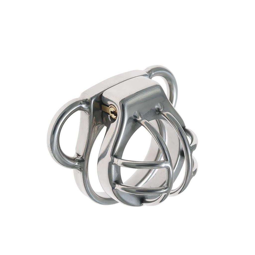 Waistband Chastity Lock - Stainless Steel Hollow Penis Cage