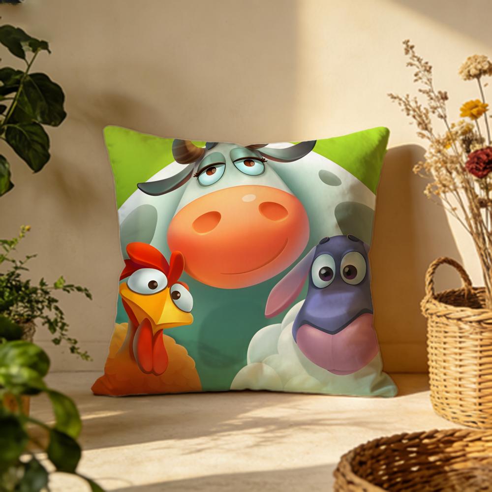 Trendy Ttownshipable Cushion Cover Versatile DoubleSided Pillow Case Fit for Sofa Bed Car Daily Decor