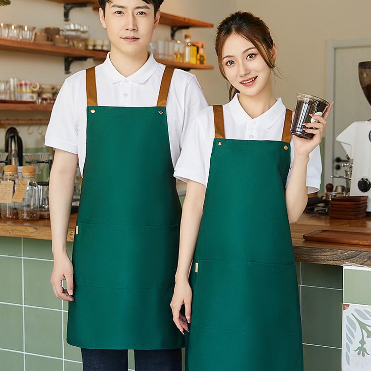 

Waterproof Printed Logo Kitchen & Restaurant Apron - Universal Fit for Women Black 2301