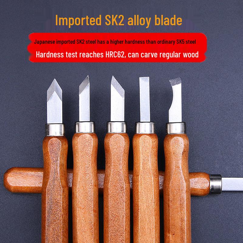 Zestaw noży do rzeźbienia w drewnie do ręcznego rzeźbienia, tworzenia stempli i pieczęci