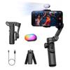 AOCHUAN Smart XE 3-Axis Gimbal Stabilizer Kit Foldable Phone with RGB Magnetic Fill Light Face Tracking Focus Wheel Zoom Slider for Vlog Recording