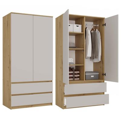 Malwa SS-90 Wardrobe, Artisan Oak, Cashmere