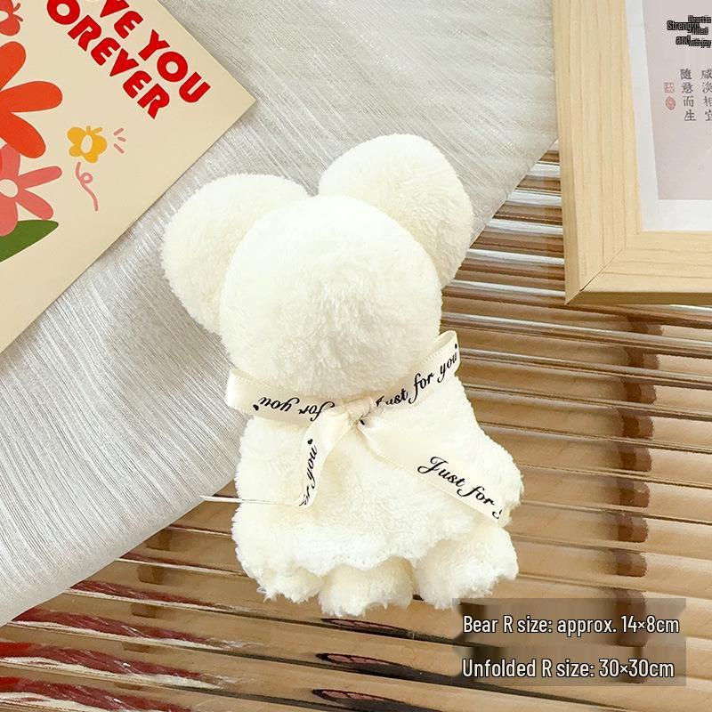 Bear-Shaped Coral Fleece Towel - Ideal Party or Event Gift