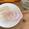 Colorful Sweet Elastic Hair Tie Headwear Telephone Wire Hair Rope Spiral Cord Hair Ring  Lady