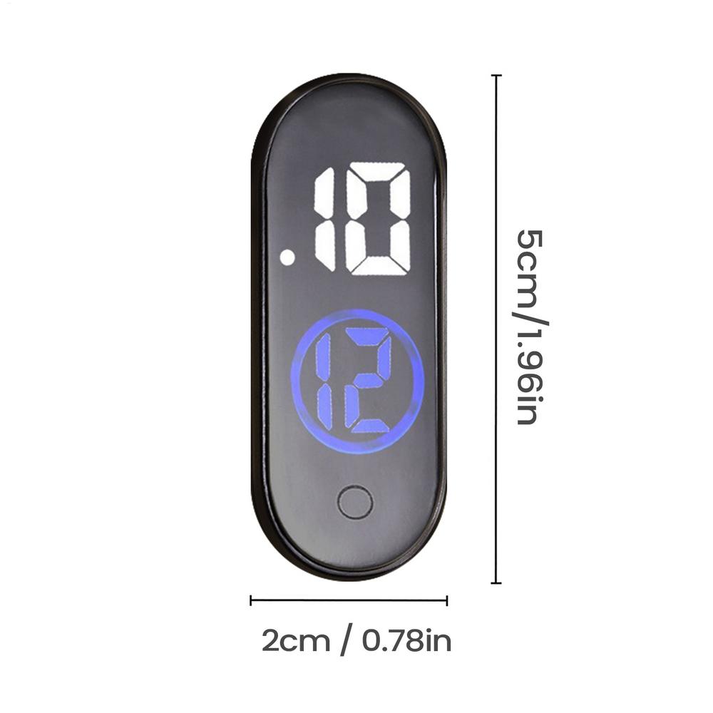 Waterproof Luminous Mini Digital Clock Adhesive for Sedan Truck Minivan Motorcycle Bike Commuting Travel Small Digital Clock