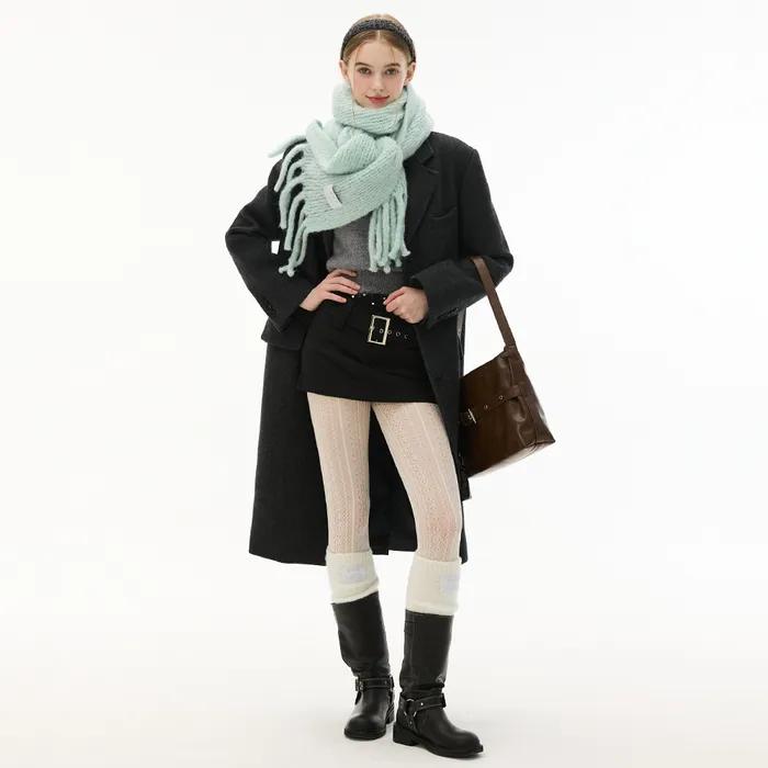 Basic Knit Big Scarf _ Mint
