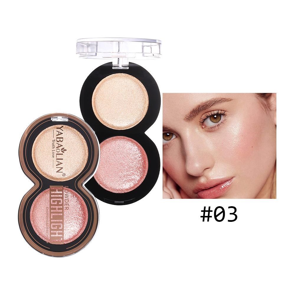 Combination Highlighter Powder Makeup Palette, Shimmer Glitter Highlighter Palette High Pigment Face Illuminator Makeup Gloss