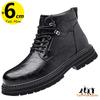 Stiefel Lederschuhe Mann Erhöhungen Sneaker Aufzug Höhenzunahme Sohle 6cm für Männer Business Warm Winter Freizeit Britisch