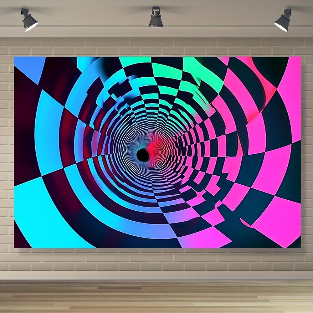 

Colorful Tunnel Tapestry Psychedelic Geometric Spiral Design Vibrant 3D Illusion Wall Hanging for Bedroom or Dorm Decor 74x94cm(29x37in)
