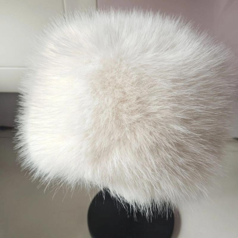 Warm Women's Winter Beanies Hat Fluffy Fur Bucket Hat for Women Plush Fisherman Hats Thicken Cold Snowy Day Panama Caps