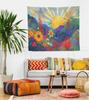 Colorful Floral Sunrise Tapestry Boho Nature Wall Art