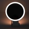 Double Sided LED Makeup Mirror 3000K 5500K 8000K Stepless Dimmable 1X 10X Magnifying Mirror with Foldable Handle