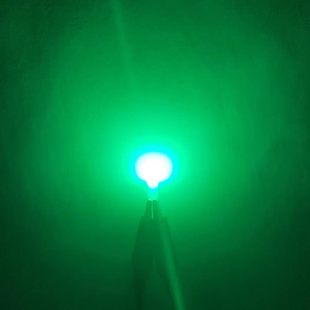 10pcs T5 LED Lights T5 COB W1.2W W3W LED Car Interior Light Auto Side Wedge Dashboard Gauge Instrument Lamp Bulb 12V white green