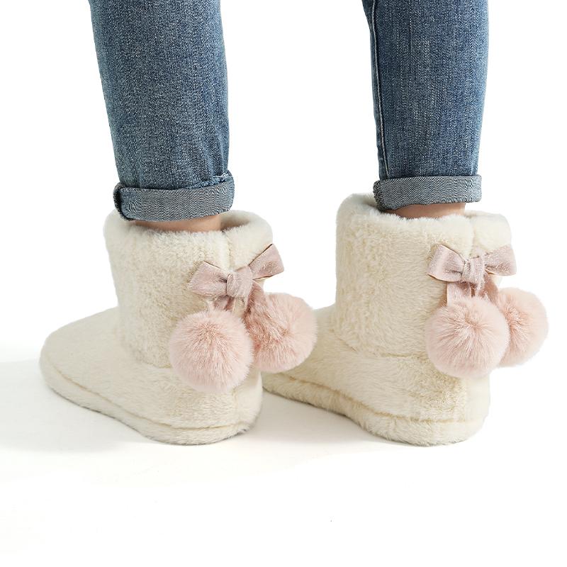 Fashion Litfun Warm Plush Cotton Boots For Women Winter Casual Fur Fluffy Snow Boots Soft Comfort Non-slip Snow Boots Cute Cotton Shoes