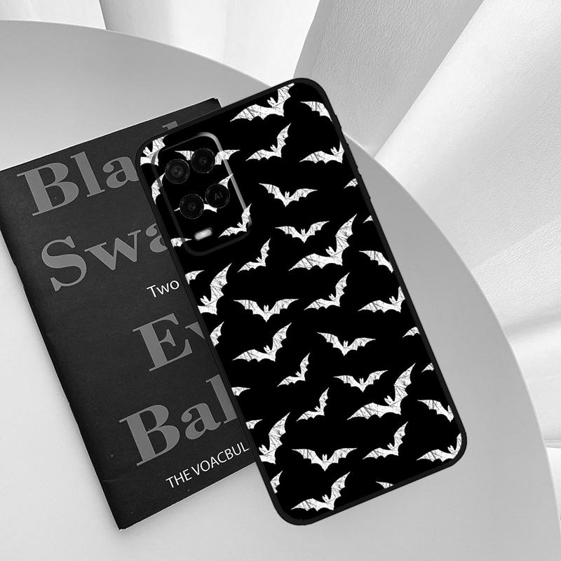 Goth Vampire Bat Gothic Case For Oppo A52 A72 A76 A96 A54 A74 A94 A54S A57S A58 A78 A98 A57 A77 A15 A16 A17 Cover
