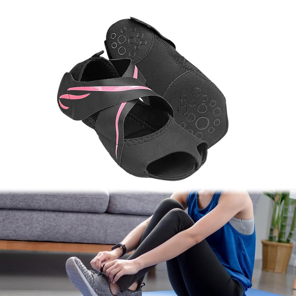 Socks for Women Grip Cross Tie Breathable Anti Skid Toeless Sports Fitness, Workout,