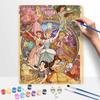 Disney Oil Painting DIY Digital Painting Classic Princesses Group Portrait HandPainted Wall Art for Living Room and Entryway.