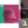 Stylish Ins Pink Embroidered Baseball Cap For Unisex Streetwear In Spring And Summer
