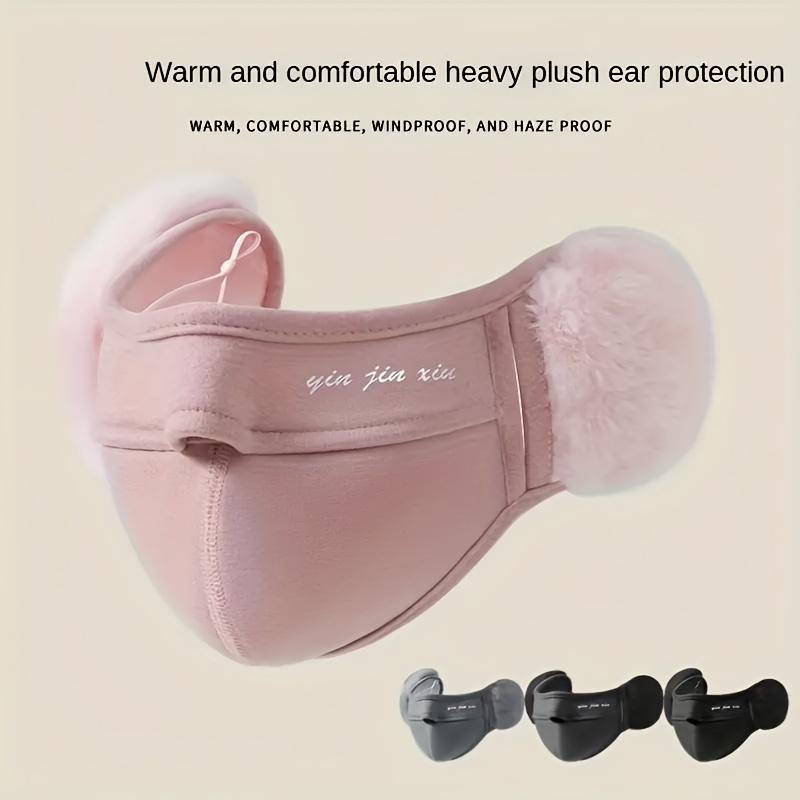 1Pc Winter Windproof Face Mask,Reusable Lined Shield with Ear Protection,Breathable Cold Weather Riding Gear for Outdoor
