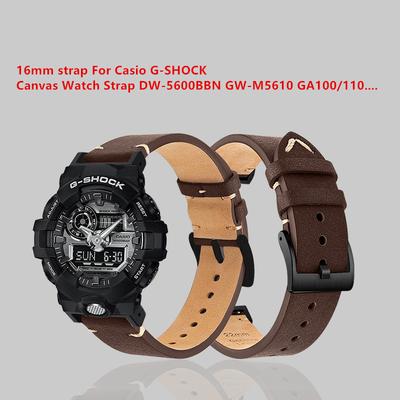 For G-SHOCK Casio GM-110 G-5600U/E GW-M5610 GM5600 GM2100 GM6900 GA2100 Modified Matte Leather Strap Bracelet Band Belt Men 16mm