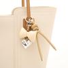 Korean Style Lovely Women Handbag Purse Mobile Phone Straps Charm Decoration Accessories Cute Braided Leather Heart Bow Keychain