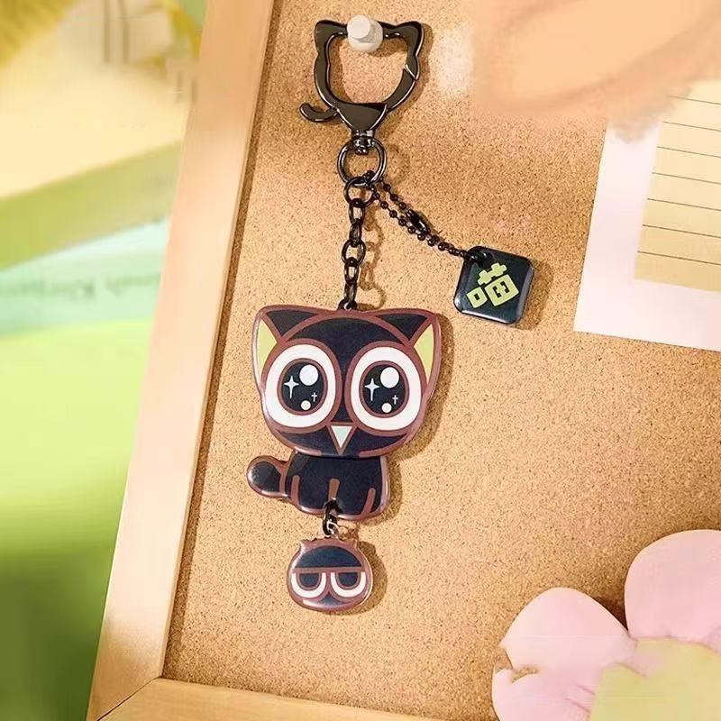 

1/4 шт. Мультяшные аниме-периферийные устройства Ло Сяохэй Брелок Милый черный кот Акриловый брелок Креативные аксессуары для рюкзака Подарок