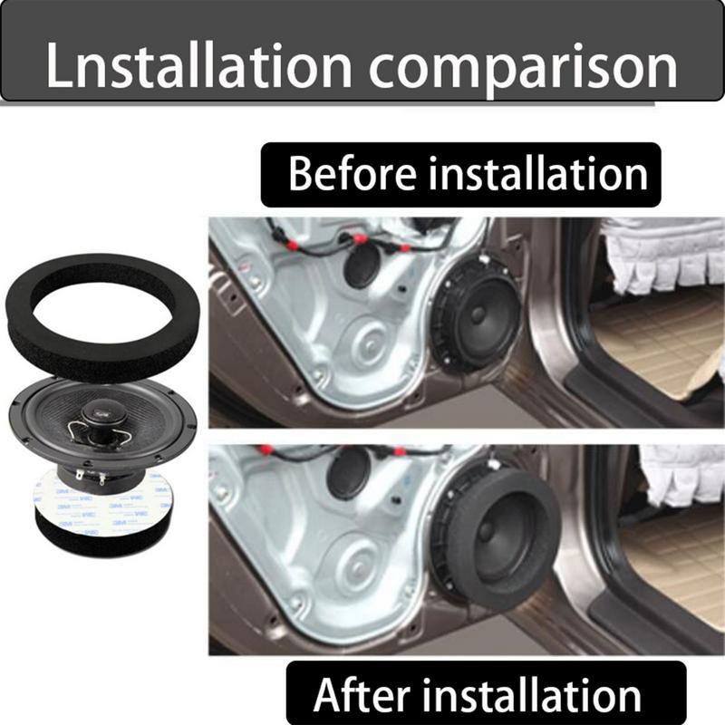 Car Speaker Ring Self Adhesive Car Speaker Ring Foam Baffles Car 6.5 Inch Stereo Audio Speaker Foam Rings Bass Blockers