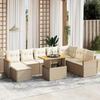 VidaXL Garden Lounge Set with Cushions 9 Pcs, Patio Sofas, Patio Furniture Set, Outdoor Furniture, Beige 3273214