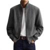 Herren Trendy Frühling Business Casual Jacke - Knitterarm, Langarm, Stehkragen, Reißverschluss Hoodie