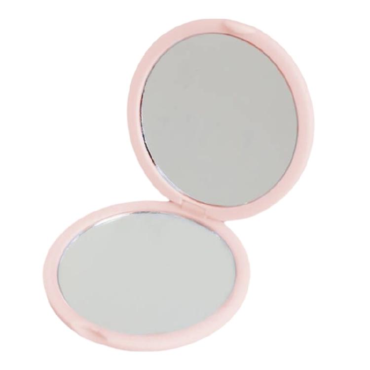 Travel Makeup Mirror Foldable Design With Double Side Glass Reflection Portable Handheld Round Cosmetic Mirror Gift