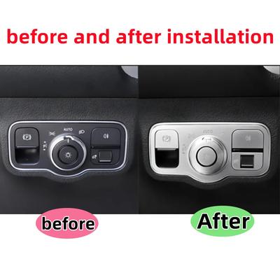 For Mercedes Benz GLB GLA CLA A Class W177 C118 X118 H247 X216 X247 Car Headlight Switch Control Button Panel Trim Cover Sticker