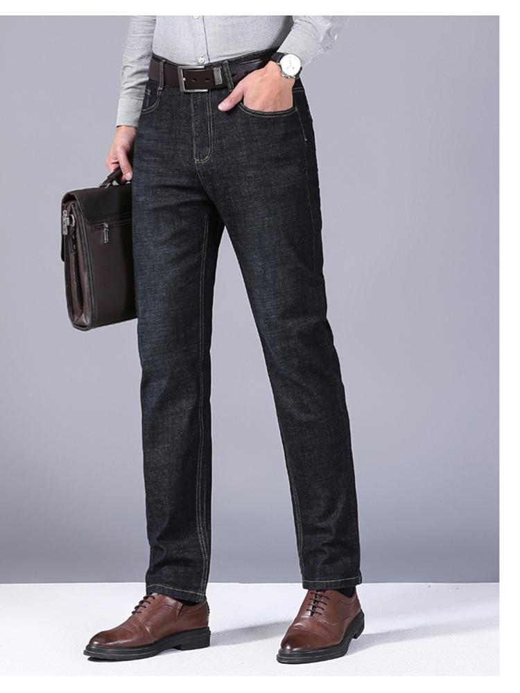2026 NEW Men's Classic Style Casual Stretch Slim Jean Pants Male Brand Denim Trousers Black Blue Fashion Business Jeans