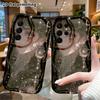 Phone Case: 2D Flat Samsung Galaxy A34 A35 M05 M06 S20 S22 S21 FE Plus 5G Protective Case, Dark Black Background, Perfect Christmas and Halloween Holi