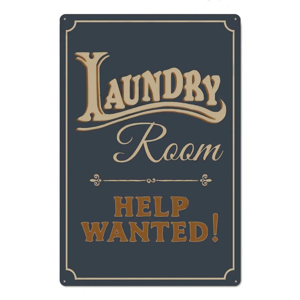 Laundry Vintage Metal Posters Tin Signs Decor Funny Metal Plaque Pin Up Girl Home Wall Art Painting
