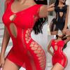 Women Fishnet Dress Dress Fishnet Hollow Out See Through