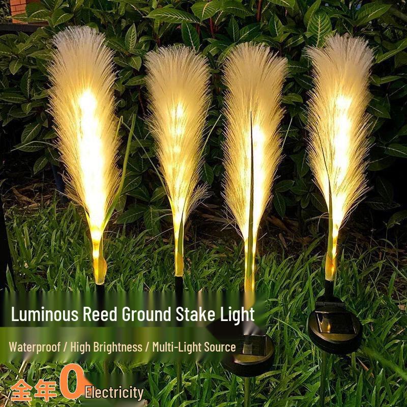 Solar LED Reed Landscape Ground Plug Light