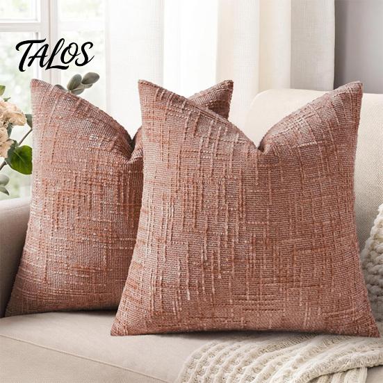 Bedroom Cushion Covers 4Pcs/Set Textured Covers, Decorative Throw Pillow Modern Striped Washable Polyester Pillowcases for Farmhouse Home Sofa Living