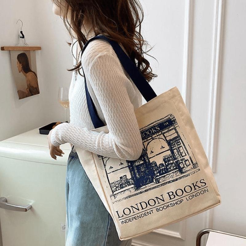 

Retro European and American Style Large Capacity Shoulder Bag for Students, Portable Shopping, Versatile Outdoor Tote Bag