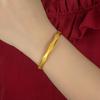 Ancient Wealth-Attracting Gold Bamboo Bangle: Exquisite, Polished, and Versatile Fashion Bracelet