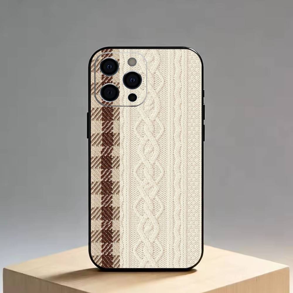 Splicing Grid Style Phone Case For iPhone 17, 16,15,14,13,12,11 Plus,Pro Max, Others Soft Black Cover